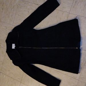 Stylish Black Wool Blend Coat XS